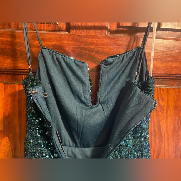 NWT Lulus Sparkling Sensibility Emerald Green Sequin Bodycon Mini Dress Small S - Picture 9 of 11